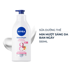 Sữa Dưỡng Thể Nivea Mịn Mượt Sáng Da Ban Ngày 550ml