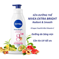 Sữa Dưỡng Thể Nivea Mịn Mượt Sáng Da Ban Ngày 550ml