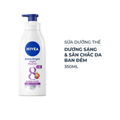 Sữa dưỡng thể Nivea sáng da ban đêm từ 8 Super Food 350ml