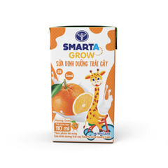 Sữa nước Smarta Grow hương Dâu/hương Cam/Trái cây nhiệt đới 110ml và 180ml (4hộp/lốc)