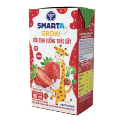 Sữa nước Smarta Grow hương Dâu/hương Cam/Trái cây nhiệt đới 110ml và 180ml (4hộp/lốc)