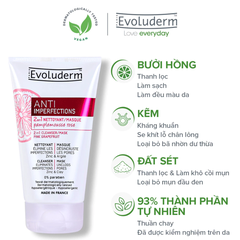 Sữa rửa mặt & mặt nạ Evoluderm chiết xuất Bưởi Hồng 150ml