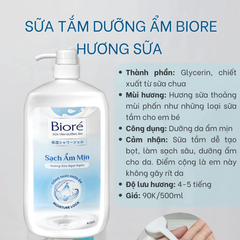 Sữa tắm Bioré ẩm mịn làn da hương sữa ngọt ngào 1kg