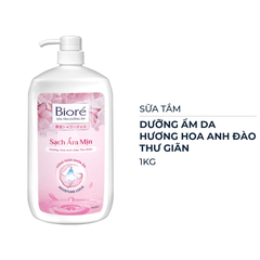 Sữa tắm Bioré dưỡng ẩm hương hoa anh đào thư giãn 1kg