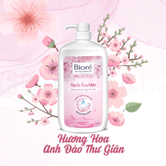 Sữa tắm Bioré dưỡng ẩm hương hoa anh đào thư giãn 1kg