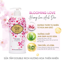Sữa tắm Double Rich Blooming Love hương hoa anh đào 550g/800g