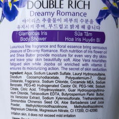 Sữa tắm Double Rich Dreamy Romance hương hoa Iris 550g/800g