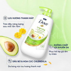 Sữa tắm dưỡng thể Dove da bóng mịn lưu hương thơm mát 500g/900g