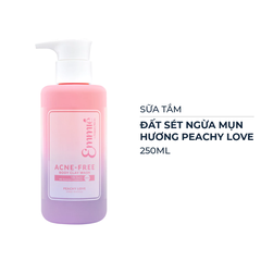 Sữa tắm Emmié đất sét ngừa mụn hương Peachy Love 250ml