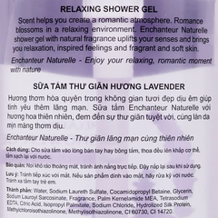 Sữa tắm Enchanteur nước hoa dưỡng da thiên nhiên Lavender 510g