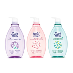 Sữa tắm & gội 2in1 cho bé Babi Mild đa dạng mùi hương 380ml/850ml (mọi độ tuổi)