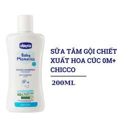 Sữa tắm gội chiết xuất hoa cúc 0M+ Chicco 200ml