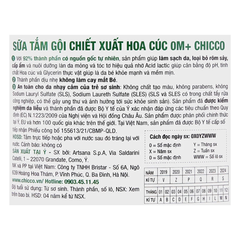 Sữa tắm gội chiết xuất hoa cúc 0M+ Chicco 200ml