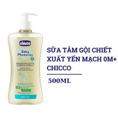 Sữa tắm gội chiết xuất yến mạch 0M+ Chicco 500ml