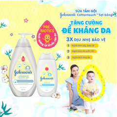 Sữa tắm gội Johnson’s Baby toàn thân mềm mịn cho bé 500ml