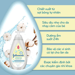 Sữa tắm gội Johnson’s Baby toàn thân mềm mịn cho bé 500ml