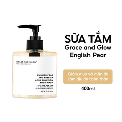 Sữa tắm Grace And Glow English Pear giảm mụn, mẩn đỏ 400ml
