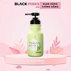 Sữa tắm Hasi Kokeshi nha đam và Olive ẩm mịn da 600ml