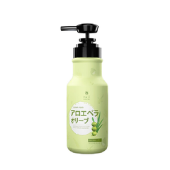 Sữa tắm Hasi Kokeshi nha đam và Olive ẩm mịn da 600ml