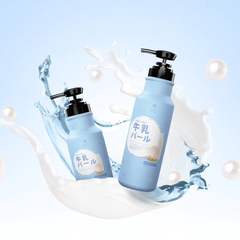 Sữa tắm Hasi Kokeshi sữa bò và ngọc trai sáng mịn da 600ml