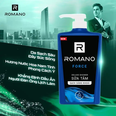 Sữa tắm hương nước hoa Romano Classic/Attitude/Force/Gentleman 650g