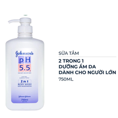 Sữa tắm Johnson's Adult 2 trong 1 cấp ẩm cho người lớn 750ml