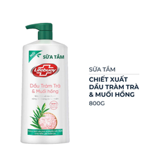 Sữa tắm Lifebuoy Detox dầu tràm trà & muối hồng 800g