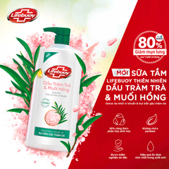 Sữa tắm Lifebuoy Detox dầu tràm trà & muối hồng 800g