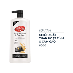 Sữa tắm Lifebuoy Detox than hoạt tính & cám gạo 800g