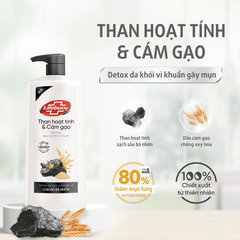Sữa tắm Lifebuoy Detox than hoạt tính & cám gạo 800g