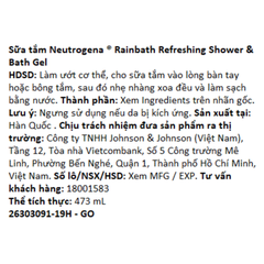 Sữa tắm Neutrogena dưỡng ẩm và tươi mới dạng gel 473ml