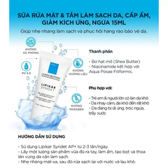 Sữa tắm & rửa mặt La Roche-Posay cho da khô nhạy cảm 200ml