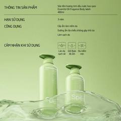 Sữa tắm Spes tinh dầu nước hoa 480ml