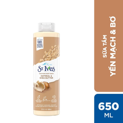 Sữa tắm St.Ives dưỡng ẩm da yến mạch và bơ hạt mỡ 473ml/650ml