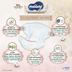 Tã dán/quần Moony Natural size NB66/M46/L38/L36/XL32 cho bé từ sơ sinh đến 22kg