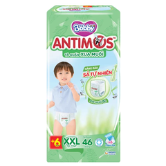Tã quần Bobby Antimos xua muỗi size M 52/L 50 + 2/XL 48 + 4/XXL 46 + 6 Miếng dành cho bé từ 6 - 25kg