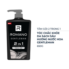 Tắm gội 2 trong 1 Romano hương nước hoa Gentleman 650g