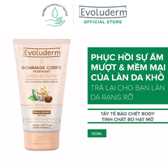 Tẩy da chết toàn thân Evoluderm bơ hạt mỡ cho da khô 150ml