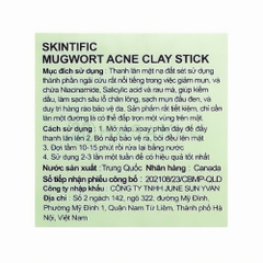 Thanh lăn mặt nạ đất sét Skintific Ngải Cứu giảm mụn 40g