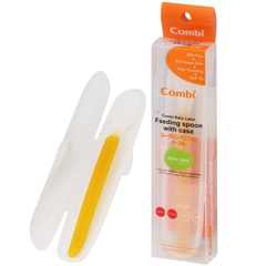 Thìa ăn cao cấp Combi kèm hộp màu cam - 81008/màu xanh - 81238