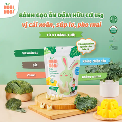 Thực phẩm bổ sung bánh gạo ăn dặm hữu cơ cho bé Nobi Nobi nhiều vị 15g dành cho bé từ 8 tháng tuổi trở lên