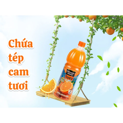 Thùng 12 chai nước cam có tép Teppy Minute Maid 1L