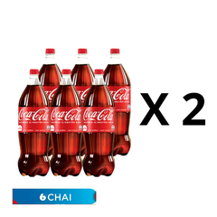 Thùng 12 chai nước ngọt Coca Cola 2.25L