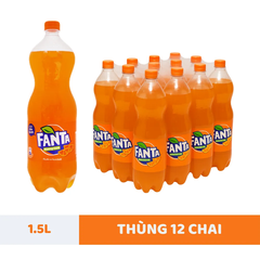 Thùng 12 chai nước ngọt Fanta cam 1.5L