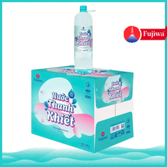 Thùng 12 chai nước thanh khiết pha sữa và uống thuốc Fujiwa 1.25L