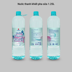 Thùng 12 chai nước thanh khiết pha sữa và uống thuốc Fujiwa 1.25L
