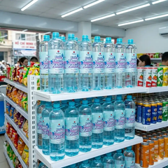 Thùng 12 chai nước thanh khiết pha sữa và uống thuốc Fujiwa 1.25L