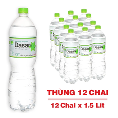 Thùng 12 chai nước tinh khiết Dasani 1.5L
