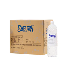 Thùng 12 chai nước uống tinh khiết Sapuwa 1500ml