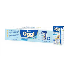 [Thùng 12 lốc] Sữa bột pha sẵn Oggi 1+ Vani 110ml và 180ml (lốc 4 hộp)